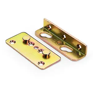 Metalen Stempelen Meubels Hardware Houten Bed Rail Bracket Montage Meubelen Gezamenlijke Connector Beugel