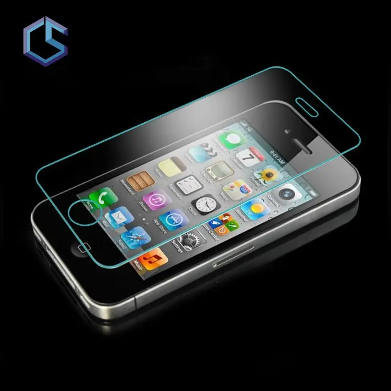 Hot vente 9 h dureté Anti - empreintes digitales en verre trempé protecteur d'écran pour iPhone 4S