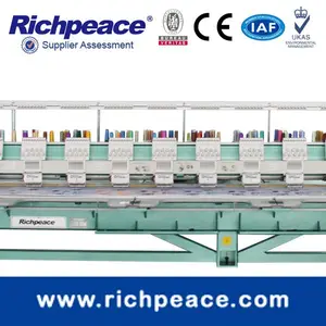 Richpeace-máquina de bordado plano, multicabezal, preciso, computarizada
