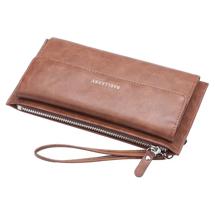 Factory direct men's wallet Korean version of the multi-function mobile phone bag large capacity zipper clutch