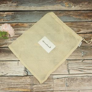 定制标志大拉绳棉/帆布手提包，带水果主题设计高级包装袋 - Product Image 5