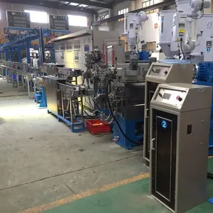 Yüksek hızlı ekstruder bakır tel kaplama makinesi kaplama ekstrüzyon pvc bakır tel ve kablo yapma makinesi