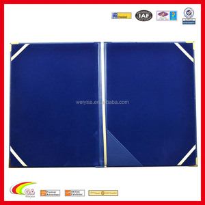 Hot bán bằng tốt nghiệp thư mục với kim loại góc phổ biến rõ ràng PU da giấy chứng nhận tài liệu bìa - Product Image 5