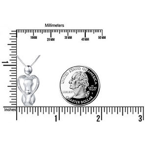 Loving Family 925 Sterling Silver Mother With Child Pendant Necklace for Gift - Product Image 6