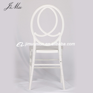 Chaises de mariage empilables, 3 pièces, chaises blanches en bois, Phoenix, Royal - Product Image 6