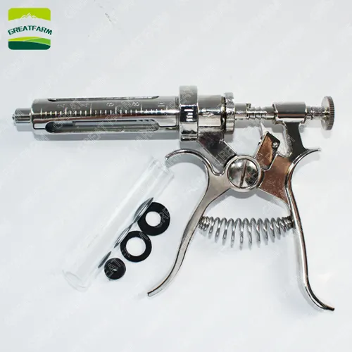 Seringue revolver médical automatique en acier inoxydable, 10, 20, 30 ou 50ml, pistolet sanitaire pour animaux, revolver