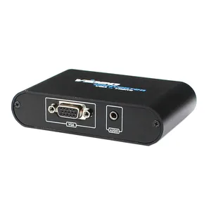 Convertidor de Audio VGA a HDMI con conector de audio, adaptador VGA a HDMI