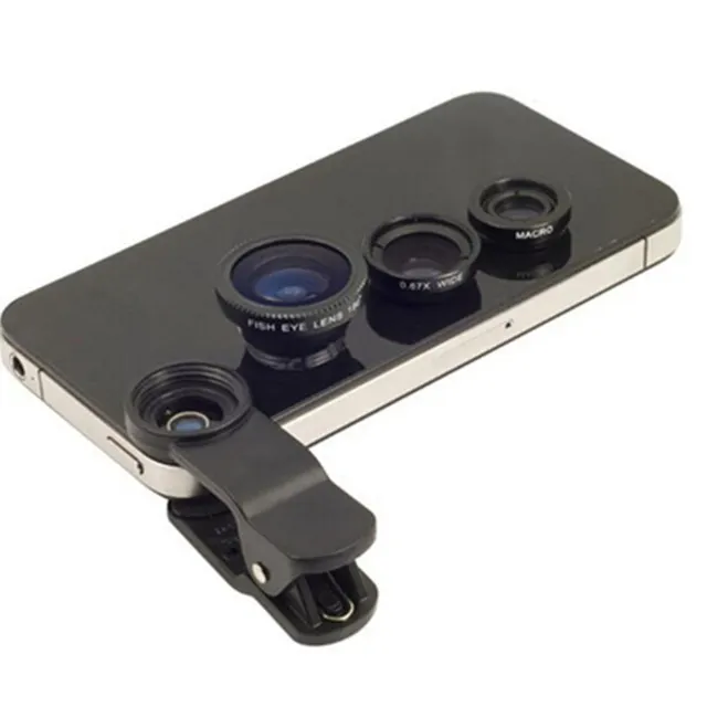 China Best quality 3 in 1 Lens 15x Macro Lens+0.36x Super Wide Angle Cell Phone Camera Lens Kit