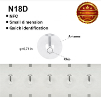 Étiquette adhésive carrée personnalisable imprimable avec puce NTAG213, étiquette RFID NFC imperméable, échantillon gratuit LX-N18D, distance de lecture de 35 m