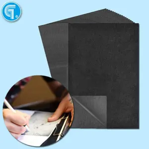 100 चादरें काले कार्बन हस्तांतरण अनुरेखण ग्रेफाइट कागज के लिए लकड़ी, कागज, कैनवास उच्च उच्च गुणवत्ता कार्बन पेपर