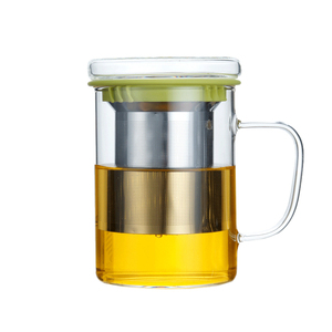 Théière en verre borosilicate de 450 ml (15 oz) avec <span class=keywords><strong>infuseur</strong></span> en acier inoxydable pour la préparation du thé, portable - Product Image 6