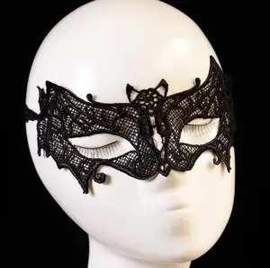 Nieuw Ontwerp Promotie Cadeau Goedkope Zwarte Vleermuis Stijl Kant Oogmasker