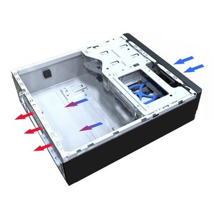 S503 casing Desktop PC Micro SFF, komputer Horizontal mini-itx dengan Port Audio ATX dan ITX pembentuk logam dan bahan plastik - Product Image 5