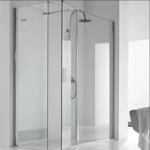 Small shower room/ Corner glass shower enclosure / Frameless shower door