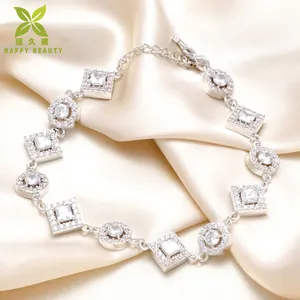 Neue benutzer definierte 925 Sterling Silber rhodinierte italienische Diamant Schmuck Frauen Armbänder