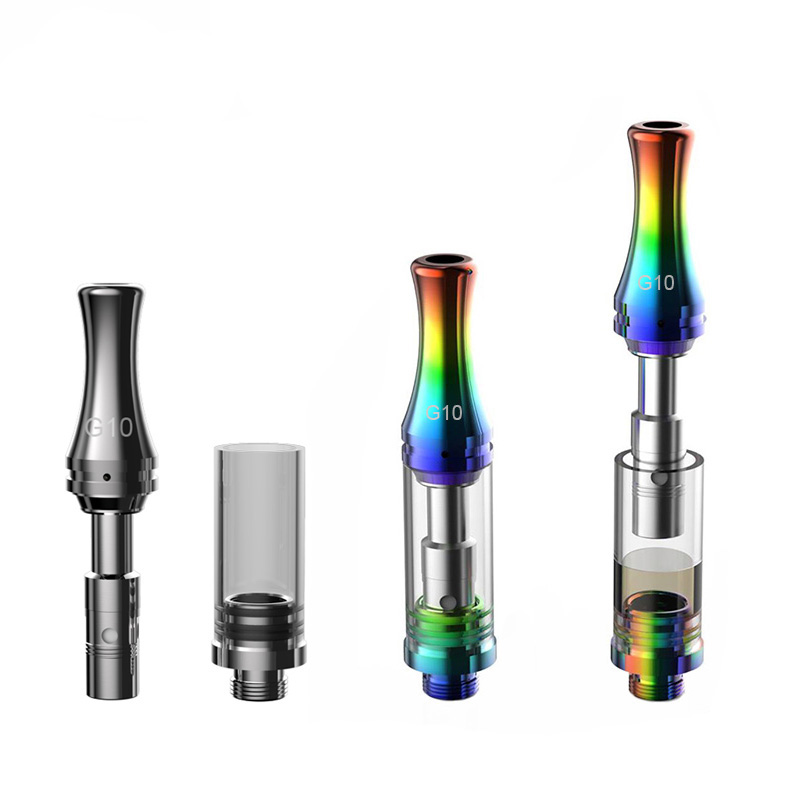 G10 ODM Black Silver Custom Removable Center Column Easy Filling 510 Thread Ceramic Coil 0.5 0.8 1.0 ml Disposable Cartridge