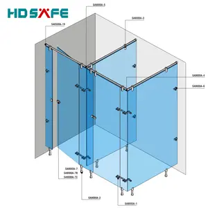 SUS304 Lớp Thép Không Gỉ Công Cộng Di Động Nhà Vệ Sinh Tủ Phân Vùng Phụ Kiện