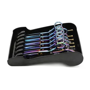 Professional Plastic Hair Scissors Storage Rock Hold 6 Scissors Case Holder Salon Shears Stand