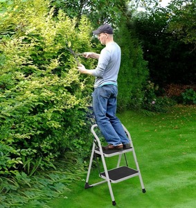 2 Bước Thang Xách Tay Bước Phân với Báng Cầm Tay Chống trơn trượt và Pedal Rộng Mạnh Mẽ Thang Multi-Sử Dụng cho Nhà, Vườn, văn phòng - Product Image 3