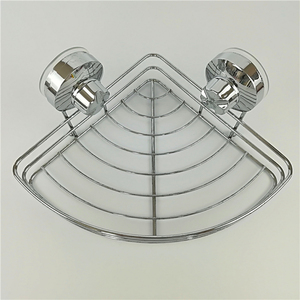 Étagère murale de salle de bains, étagère d'angle de <span class=keywords><strong>douche</strong></span> en fil métallique chromé, de haute qualité, 1 pièce - Product Image 2