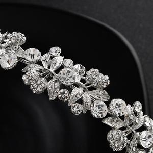 لامعة عقال تاج العروسة الزفاف الكريستال غطاء الرأس - Product Image 4