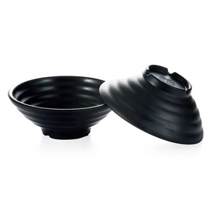 Cuencos ramen negros de melamina, cuencos de fideos chinos - Product Image 2