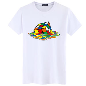 Camiseta con estampado de <span class=keywords><strong>cubo</strong></span> <span class=keywords><strong>Rubik</strong></span> para hombre y mujer, Camiseta con cuello redondo, camiseta personalizada de moda de verano con estampado - Product Image 2