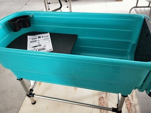 H-119R-bañera de aseo para perros, con rampa, de plástico, color verde - Product Image 5