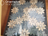 Motif de fleurs En Marbre mosaïque cuisine carrelage mural