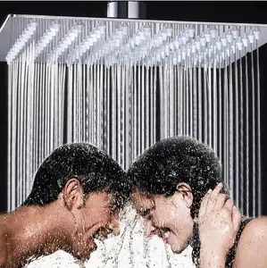 Lüks krom bitmiş banyo kare 16 "yağış duş başlığı paslanmaz çelik Showerhead