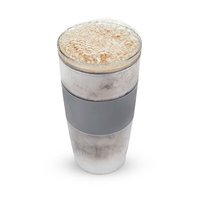 Chope à bière congelée, gel congelé, double verre, 16 onces, gobelet à glace congelée, lait congelé, café, vin rouge et toute boisson translucide