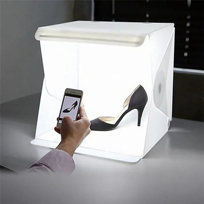 40 cm mini portable Photo Light Room Photo Studio Photography LED Light Tent With White/Black Backdrop