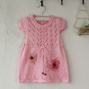 Crochet del fiore del partito dei capretti del vestito della ragazza di usura - Product Image 2