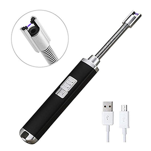 Briquet de cuisine électronique rechargeable pour barbecue Best-seller Nouveau briquet à bougie USB compatible USB Briquet à cigarettes en métal personnalisé - Product Image 1