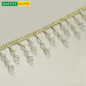Cristal Perlé Garniture À La Mode Rideau Fringe Embrasses - Product Image 3