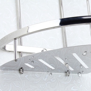 Kệ Đựng Đồ Hai Lớp Bằng Thép Không Gỉ 304 Giá Treo Tường Phòng Vệ Sinh Phòng Tắm Góc Giá Đựng Xà Phòng Tắm Bọt Biển - Product Image 6