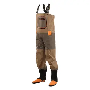 Trọng lượng nhẹ đầy đủ bootfoot ngực không thấm nước lội tùy chỉnh Nylon Fly Fishing waders cho nam giới - Product Image 1