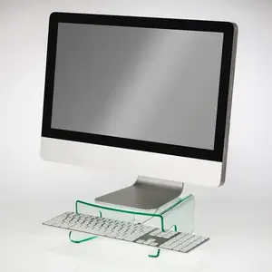 Bán sỉ bàn phím đứng hiển thị-Premium Acrylic Perspex Acrylic iMac Monitor Riser & Keyboard Stand