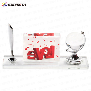 Sunmeta lạ mắt mới lạ kinh doanh Bộ Quà Tặng toàn cầu & chủ bút thiết lập thăng hoa pha lê khung ảnh - Product Image 3