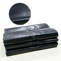 Fabricants vente directe noir gilet poignée en plastique sac à ordures