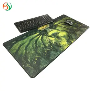 Vente en gros tapis de souris de jeu souple en caoutchouc naturel xxl grand tapis de souris coloré longs tapis de souris antidérapants avec bords cousus