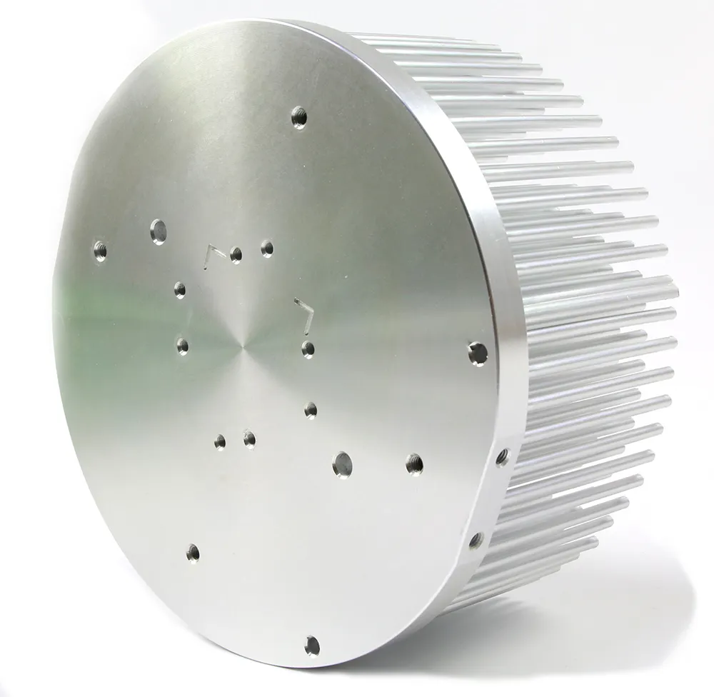 133MM pin fin heatsink silver color aluminum heat sink for led downlight heat dissipation