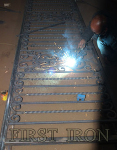 Barandillas de Balcón de <span class=keywords><strong>Hierro</strong></span> Forjado en Bronce Envejecido, Barandillas Rústicas de <span class=keywords><strong>Hierro</strong></span> Forjado para Ventanas y Porches - Product Image 3