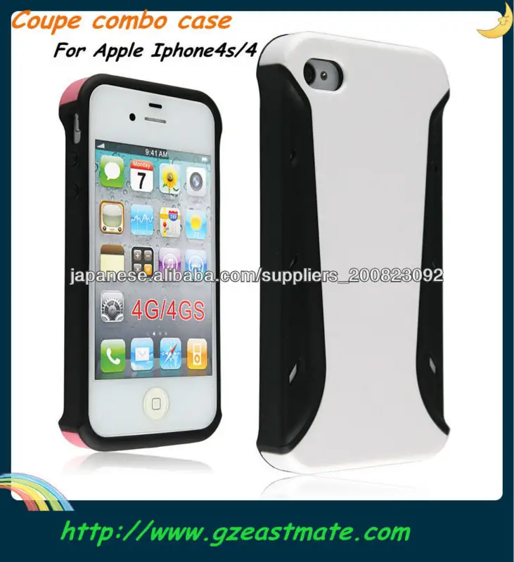 shockproof case for Apple iphone 4/4s defender combo case