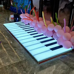 商业户外地板钢琴形状音乐颜色变化 LED 互动舞池