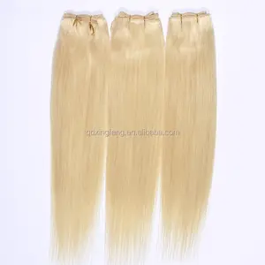 alibaba 613 blonde color 100% Brazilian remy hair double machine wefts with the competitive price