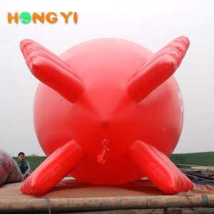 Hongyi personalizado rojo helio inflable dirigible publicitario portátil Banner aire Zeppelin dirigible garantía de la marca - Product Image 2