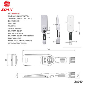 ZA360 süper <span class=keywords><strong>metal</strong></span> el dedektörü havaalanı ve metro - Product Image 4