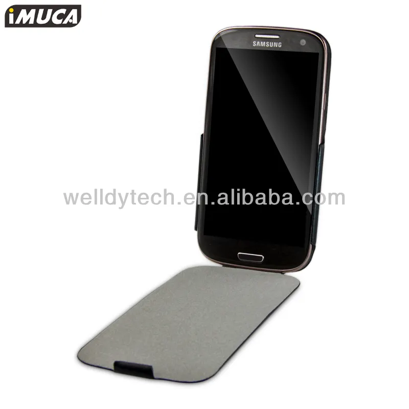 Imuca- aterciopelado esmalte para samsung galaxy s3 i9300 funda de cuero