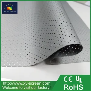 Xyscreen cine proyección acústica pantalla tela 4 K 3D plata acooustic pantalla tela de PVC blando